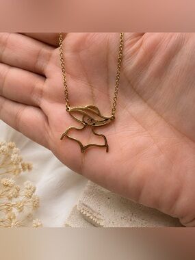 Elegant Gold Necklace classic women steel 316L